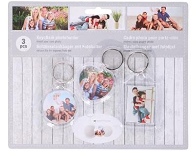 Sleutelhangers met fotolijst, 3st.