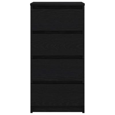 Dressoir 37,5x35x76 cm spaanplaat zwart eikenkleurig Dressoir 37,5x35x76 cm spaanplaat zwart eikenkleurig