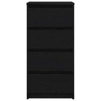 Dressoir 37,5x35x76 cm spaanplaat zwart eikenkleurig - thumbnail