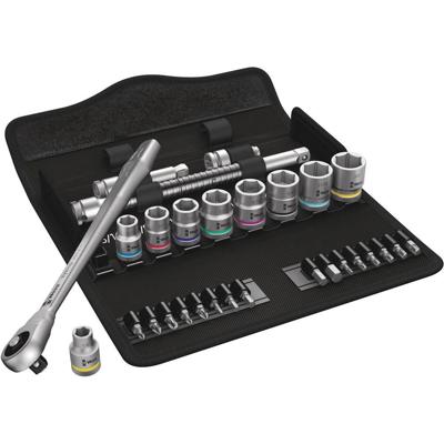 Wera 8100 SB 10 Zyklop Metal-ratelset doorsteekvierkant, 3/8"-aandrijving, inch, 29 -delig - 1 stuk(s) - 05004050001