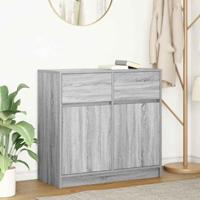 Dressoir met lade 80x34x76 cm spaanplaat grijs sonoma - thumbnail