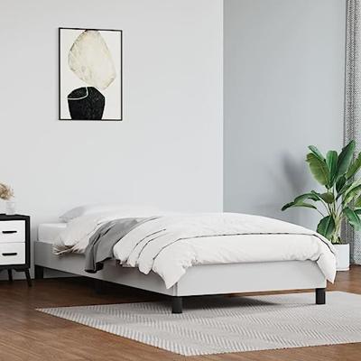 Bedframe kunstleer wit 100x200 cm
