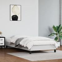 Bedframe kunstleer wit 90x190 cm - thumbnail