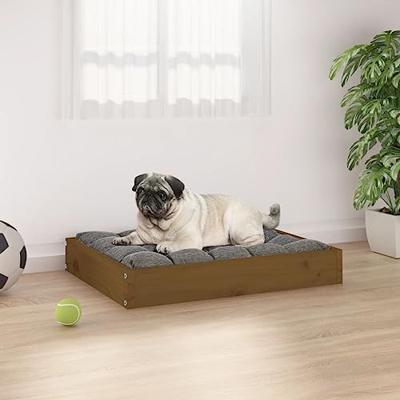 VidaXL Hondenmand 61,5x49x9 cm massief grenenhout honingbruin VidaXL Hondenmand 61,5x49x9 cm massief grenenhout honingbruin