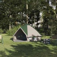 Teepee Tent met dak Groen en Grijs 490 x 410 x 210 cm - thumbnail
