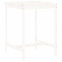 5-delige Barset massief grenenhout wit - thumbnail
