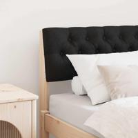 Gestoffeerd hoofdbord Zwart 75 cm Massief grenenhout - thumbnail