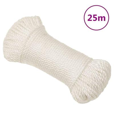 VidaXL Werktouw 6 mm 25 m polypropeen wit VidaXL Werktouw 6 mm 25 m polypropeen wit