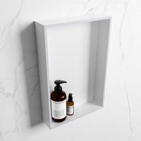 MONDIAZ EASY Nis 44,5x29,5cm in solid surface kleur Cale | Talc. 1 vak geschikt voor in- of opbouw - thumbnail