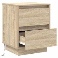 Nachtkastje 2 pcs Sonoma eiken 39 x 34.5 x 50 cm Bewerkt hout - thumbnail