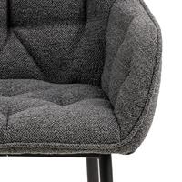 Sohome Eetkamerstoel 'Milly' Bouclé, kleur Antraciet - thumbnail