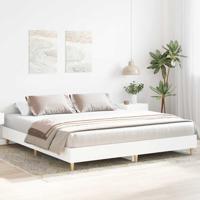 Bedframe zonder matras 200x200 cm spaanplaat wit - thumbnail