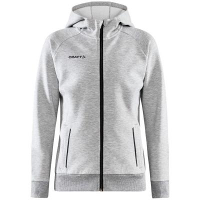 Craft 1910626 Core Soul Full Zip Hood Wmn - Grey Melange - M