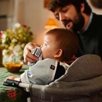 BAMBISOL zitverhoger - Comfort rugleuning - Afneembare en machinewasbare hoes - Meerpuntsbevestiging - thumbnail