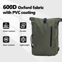 VidaXL Fietstas olijfgroen 31 x 13 x 58 cm polyester - thumbnail