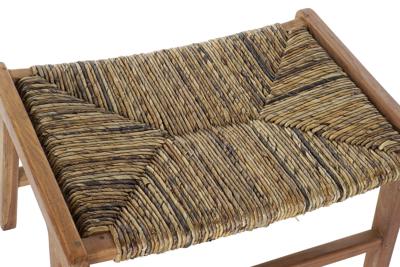 Kruk DKD Home Decor 65 x 47 x 40 cm Natuurlijk Teakboom Plastic Lichtbruin