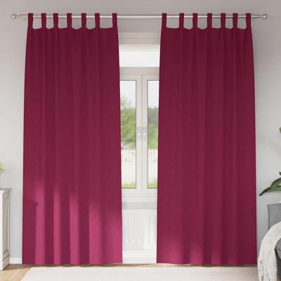 VidaXL Zwart-out gordijnen met ringen 2 pcs wijnrood 245 x 140 cm