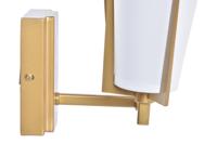 Muurlamp DKD Home Decor Kristal Gouden Metaal Polyester Wit (30 x 18 x 23 cm) - thumbnail