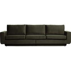 BePureHome 3-zits Bank 'Fame' Velvet, kleur Donkergroen