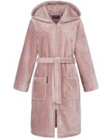 Morgenstern Morgenstern Damesbadjas met capuchon Donna poederroze Maat M - thumbnail