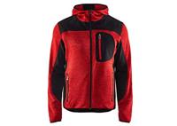 Blåkläder Gebreid vest met softshell 49302117 | Rood/Zwart | Maat XXL - 7330509411490 - thumbnail