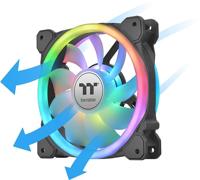 Thermaltake CL-F137-PL12SW-A PC-ventilator Zwart (b x h x d) 184 x 129 x 162 mm Incl. LED-verlichting, Incl. RGB-verlichtingsbesturing - thumbnail