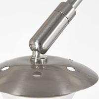 Steinhauer Wand BooglampSparkled RVS met witte kap - 8142ST - thumbnail