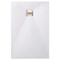 Douchebak Slab Standaard Stone 2 Wit 90x120 cm Boss & Wessing - thumbnail