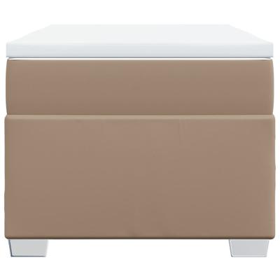 Boxspring met matras kunstleer cappuccinokleurig 90x190 cm