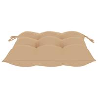 Tuinstoelen 6 st met kussens massief teakhout - thumbnail
