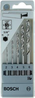 Bosch Accessories 2608595517 HSS Metaal-spiraalboorset 5-delig 2 mm, 3 mm, 4 mm, 5 mm, 6 mm Geslepen DIN 338 1/4 (6.3 mm) 1 set(s) Bosch Accessories 2608595517 HSS Metaal-spiraalboorset 5-delig 2 mm, 3 mm, 4 mm, 5 mm, 6 mm Geslepen DIN 338 1/4 (6.3 mm) 1 set(s)
