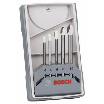 Bosch Accessories 2608587169 Glas- en keramiekboren 5-delig 4 mm, 5 mm, 6 mm, 8 mm, 10 mm Cilinderschacht 1 set(s)
