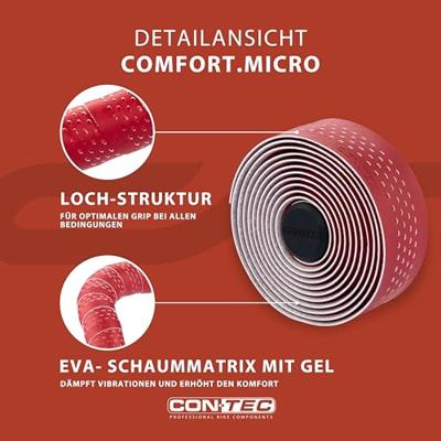 CONTEC stuurlint "comfort.micro" ct bar tape comfort.micro 200mm red