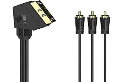 Hama Videokabel Scart-stekker - 3 Cinch-stekkers (video/stereo) 1,5 M Hama Videokabel Scart-stekker - 3 Cinch-stekkers (video/stereo) 1,5 M