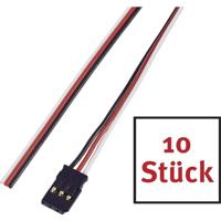 Reely Servo Stekkerkabel [1x F-bus - 1x Open kabeleinde] 30.00 cm 0.14 mm² Plat 10 stuk(s) - thumbnail