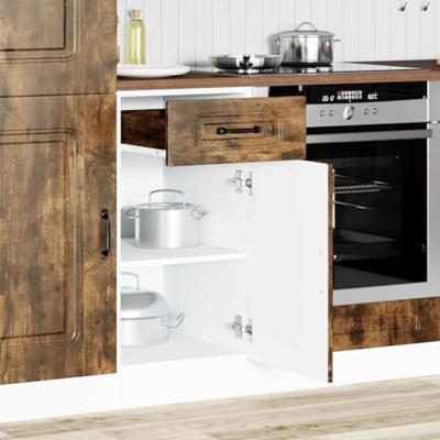 Onderkast Kalmar bewerkt hout gerookt eikenkleurig