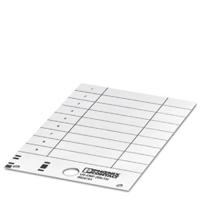 Phoenix Contact 0828779 US-EMP (27X27) Apparaatmarkering Montagemethode: Vastklemmen Markeringsvlak: 27 x 27 mm Wit Aantal markeringen: 150 10 katernen - thumbnail