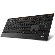 Rapoo 9500M Multi-mode Wireless Ultra-slim Toetsenbord Toetsenbord Zwart - thumbnail