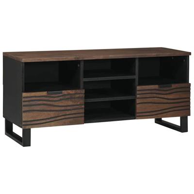 TV-kast met lade Bruin 100 x 33 x 46 cm massief mangohout