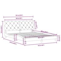 Bedframe zonder matras 160x200 cm fluweel donkergroen - thumbnail