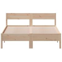 Bedframe met hoofdbord massief grenenhout 120x200 cm - thumbnail