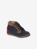 Soepele leren laarsjes voor baby's eerste stapjes veel blauw - thumbnail