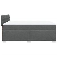 Boxspring met matras stof donkergrijs 160x200 cm - thumbnail