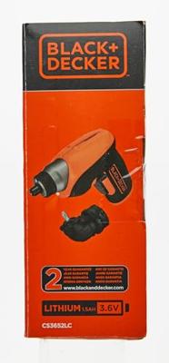 BLACK+DECKER CS3652LC 3.6V Schroevendraaier met hoekopzet | 100mA Lader
1x Schroefbit - H4
Hoekopzetstuk in 8 posities - CS3652LC-QW - thumbnail