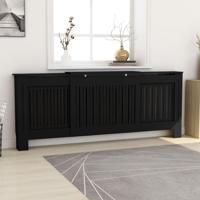 VidaXL Radiatorombouw 205 cm mdf zwart - thumbnail