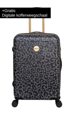 Panterprint Middenmaat koffer zwart - 66 cm - MŌSZ Lauren Panterprint Middenmaat koffer zwart - 66 cm - MŌSZ Lauren