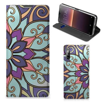 Sony Xperia L4 Smart Cover Purple Flower Sony Xperia L4 Smart Cover Purple Flower