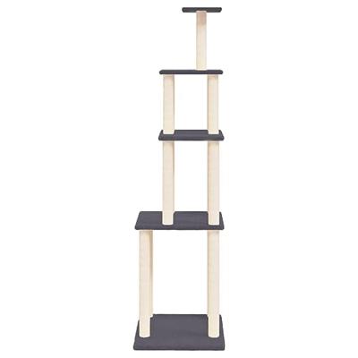 VidaXL Kattenmeubel met sisal krabpalen 183 cm donkergrijs - thumbnail