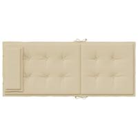 Stoelkussens 2 st hoge rug oxford stof beige - thumbnail