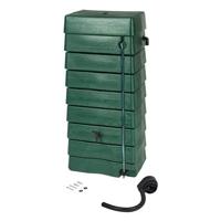 Kunststof muurregenton met peilstok 276 liter groen - thumbnail